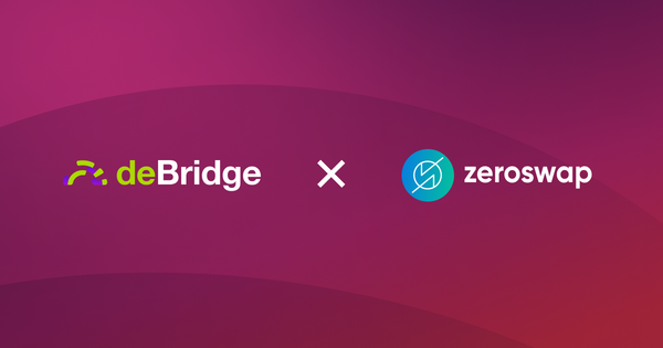 ZeroSwap integrates deBridge for gasless bridging