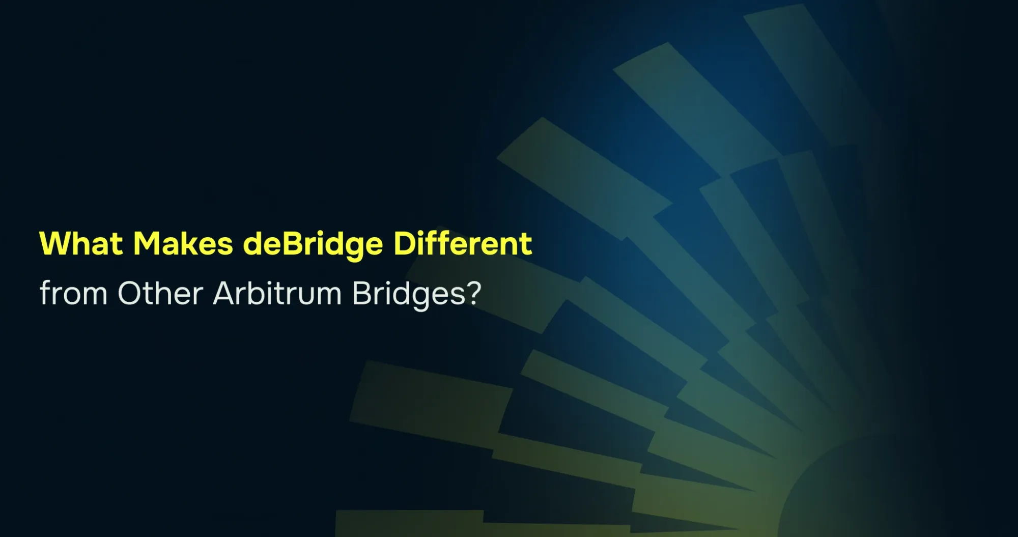 How is deBridge different from Arbiturm bridges?