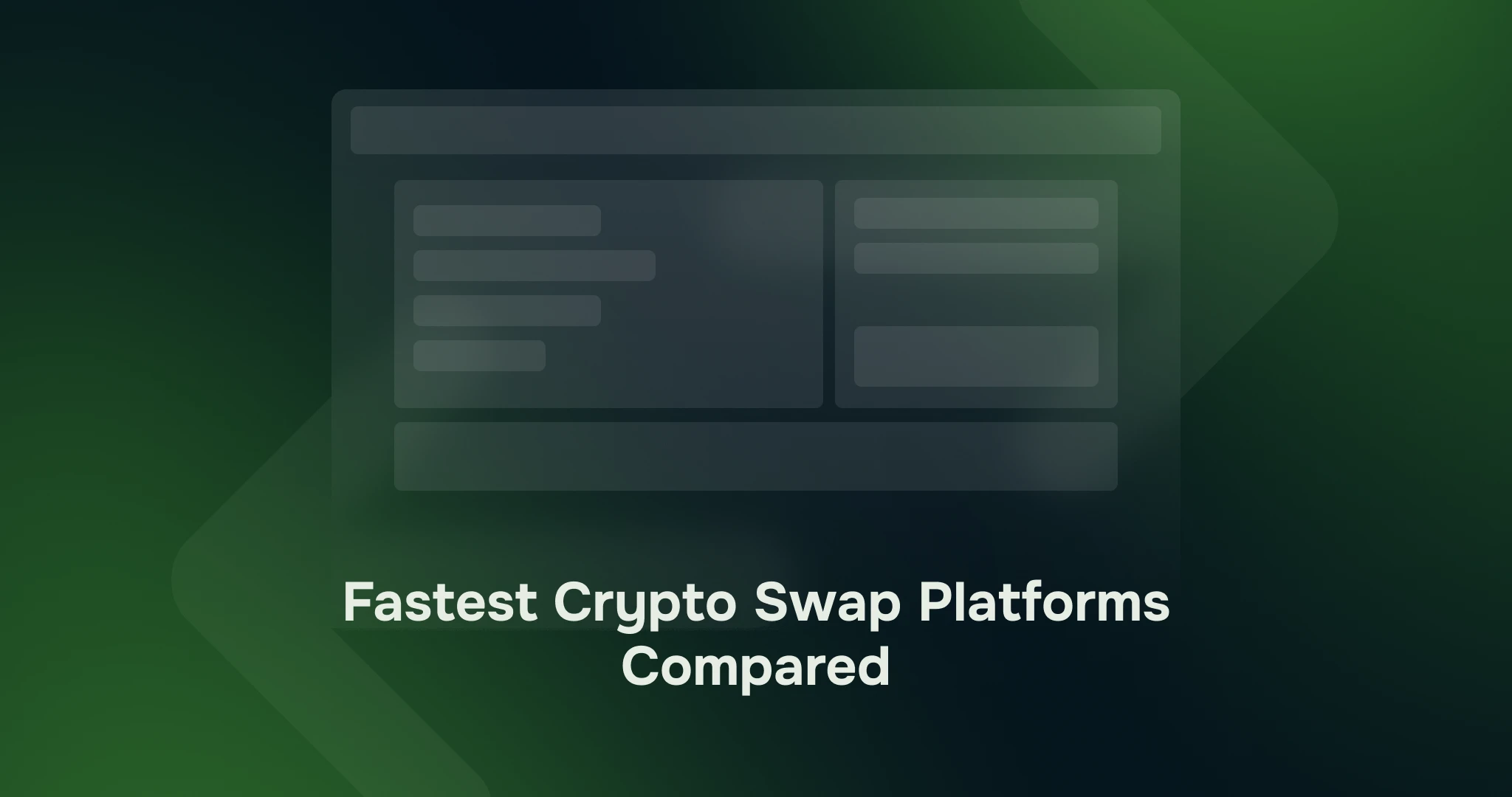 Fastest Crypto Swap Platforms Compared