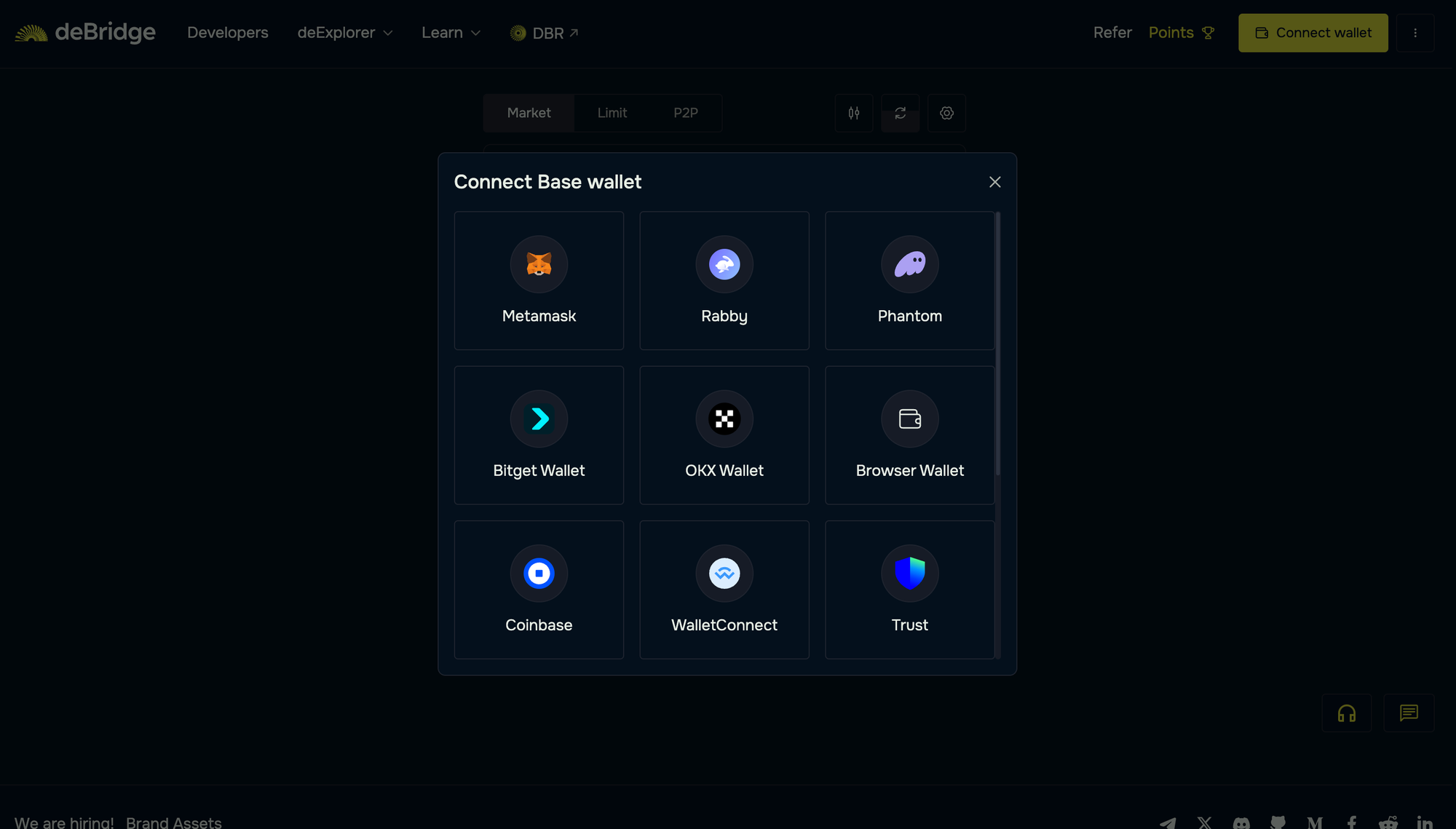 select base wallet