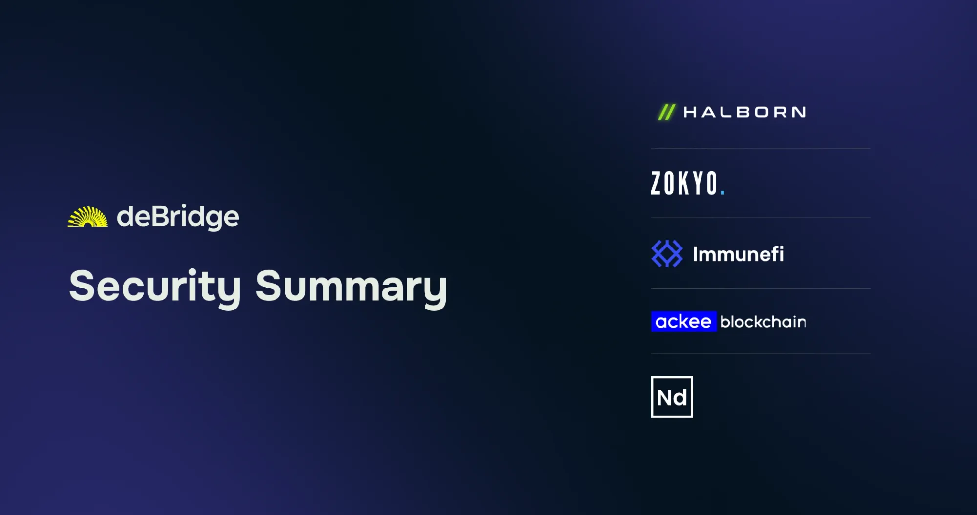 debridge security summary